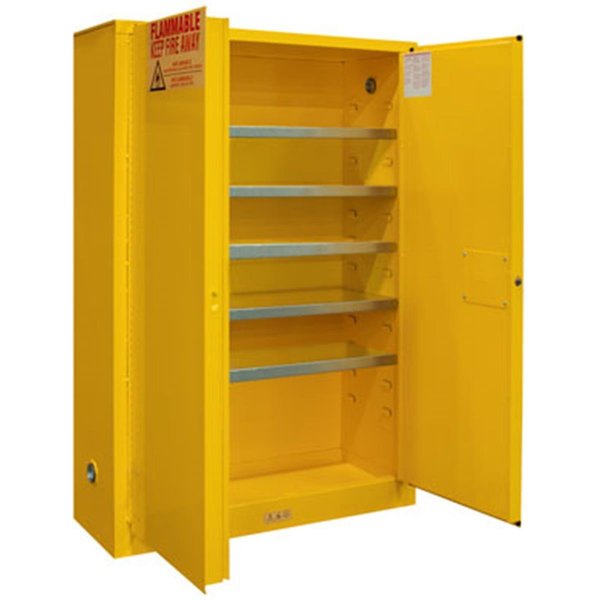 Durham Mfg Durham Manufacturing 1030MPI-50 30 gal FM Approved Flammable Safety Manual Close Storage Cabinet; Safety Yellow 1030MPI-50